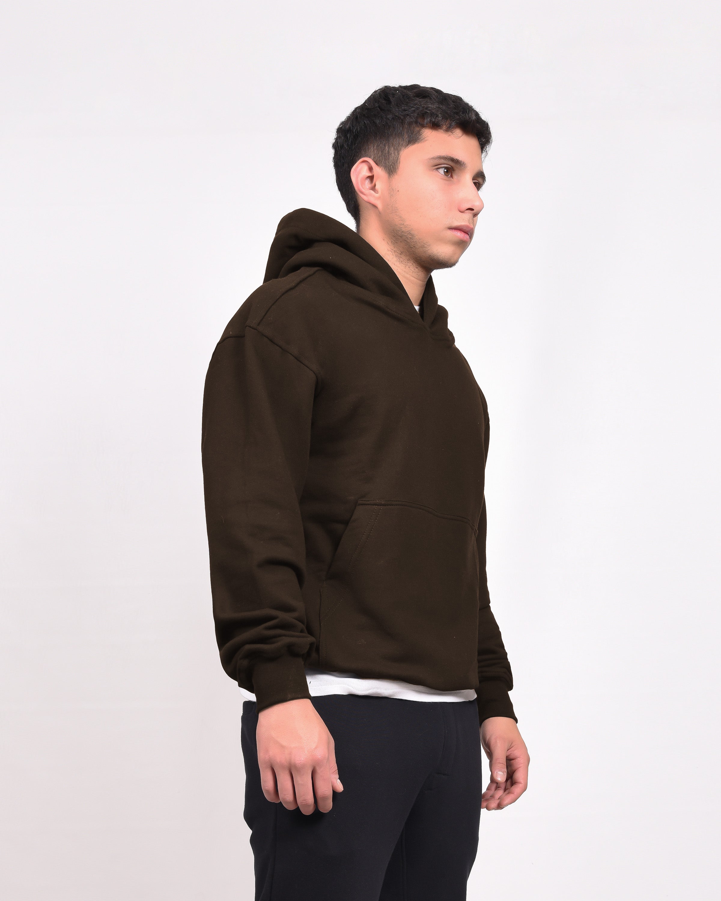 Hoodie Café Básico Oversize