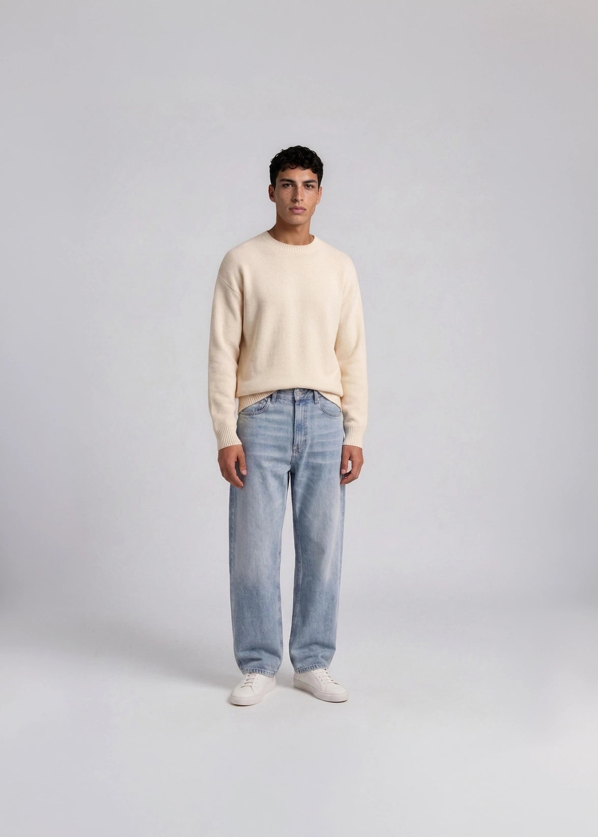Jean Wide Leg Vintage Medio Bigotes