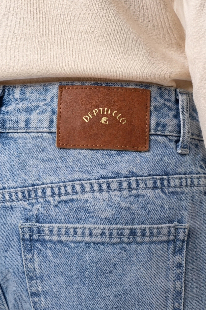 Jean Wide Leg Hielo con Rotos