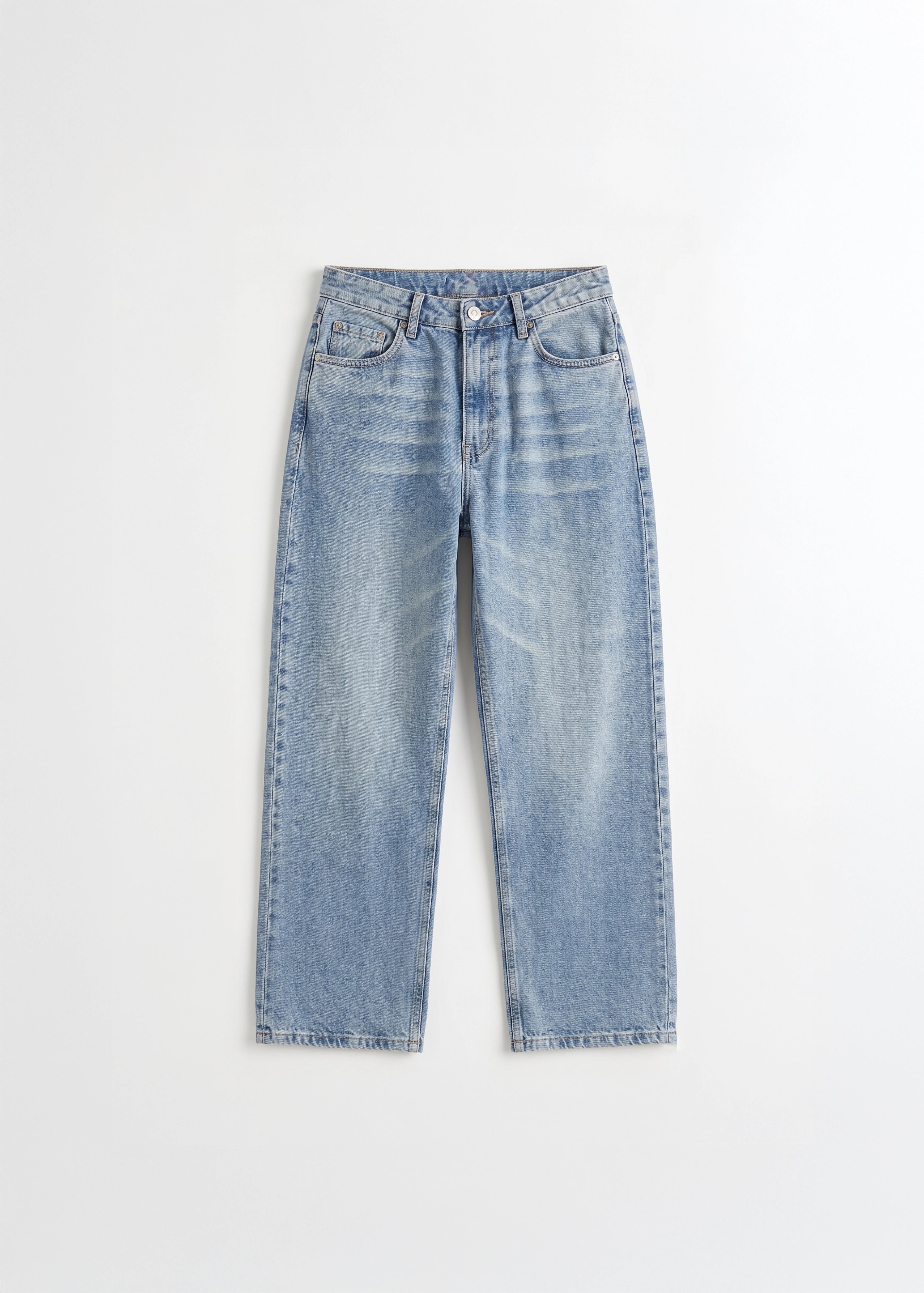 Jean Wide Leg Vintage Medio Bigotes
