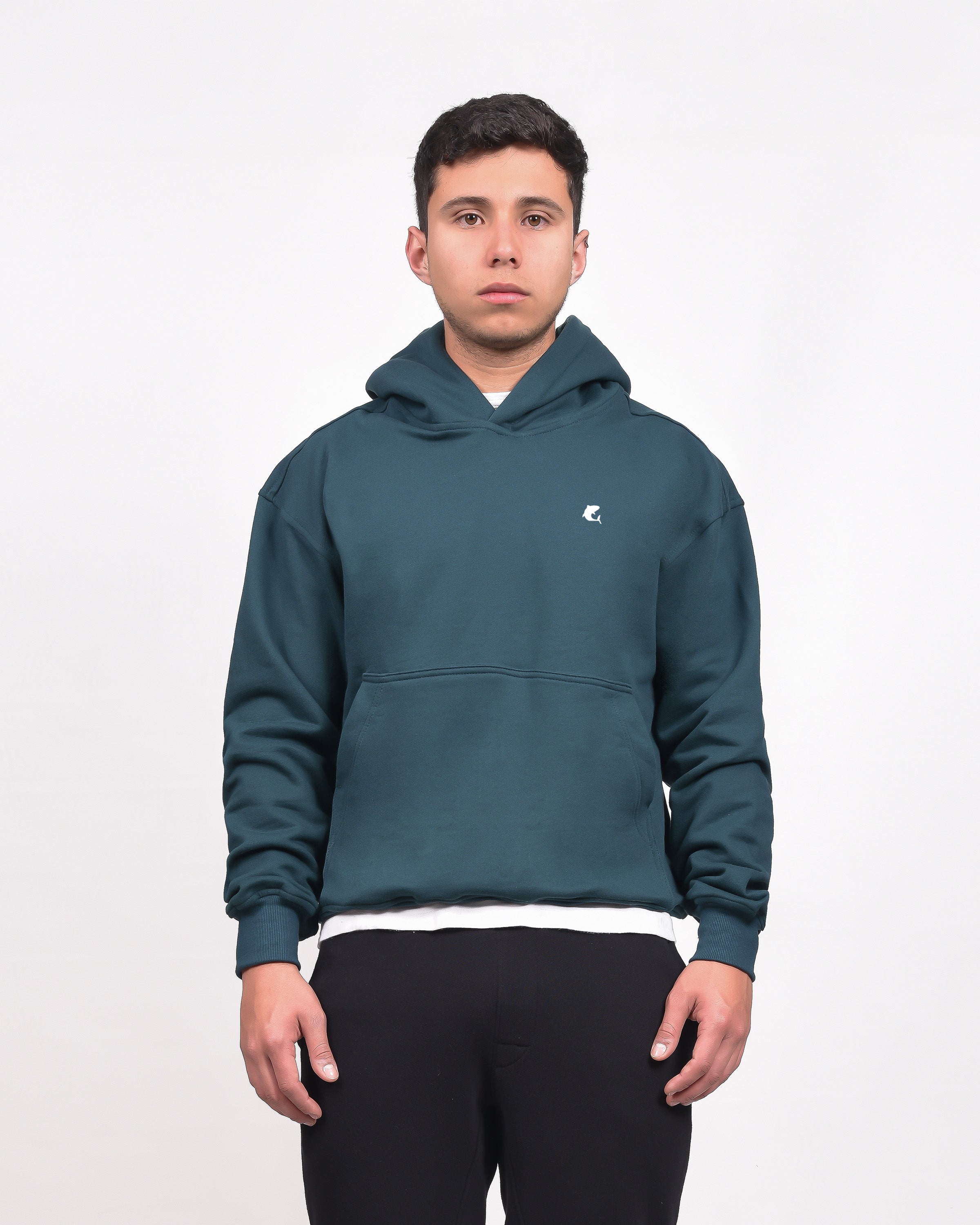 Hoodie Verde Básico Oversize