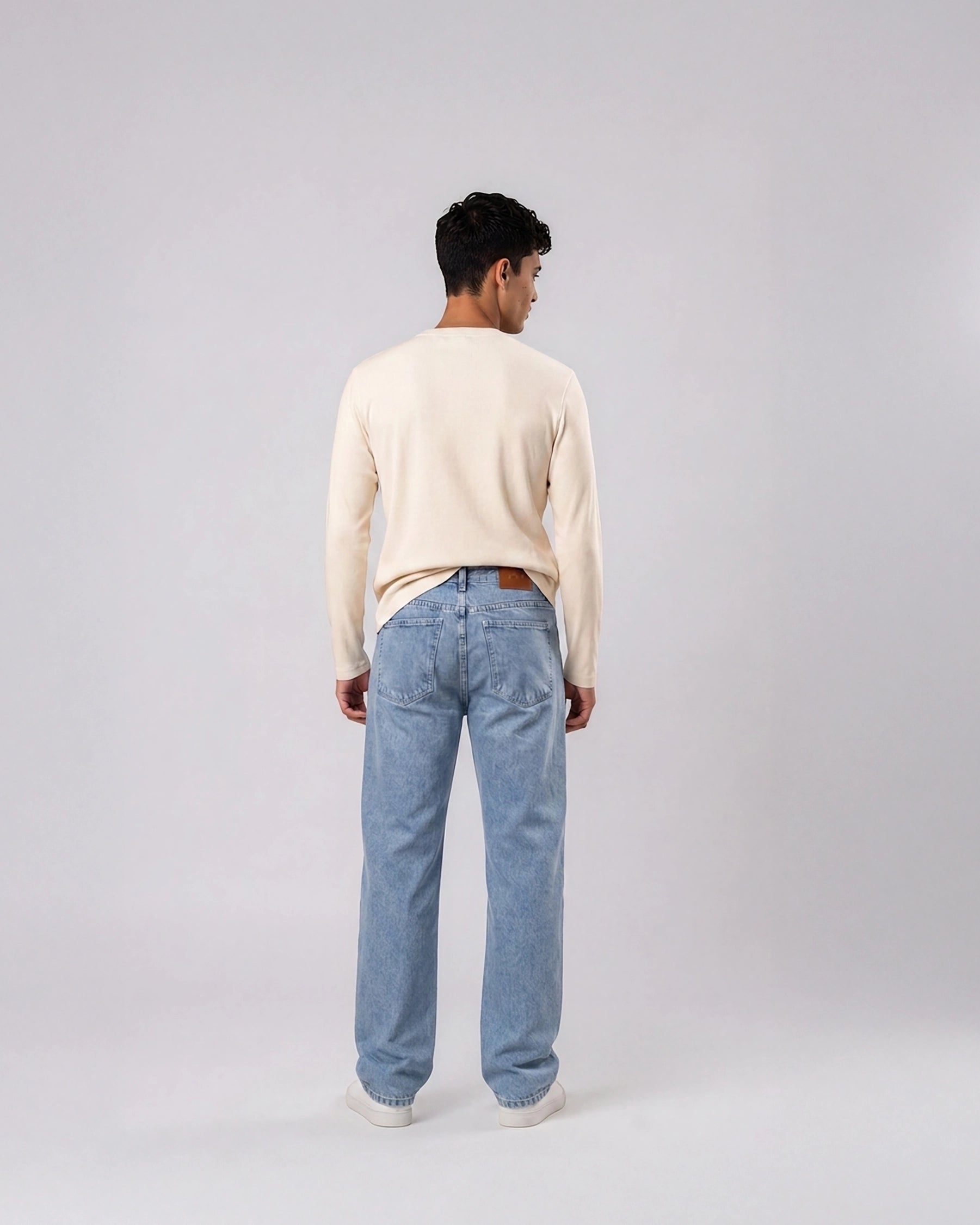 Jean Wide Leg Hielo con Rotos