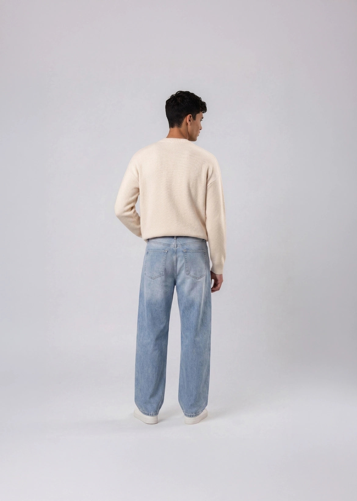 Jean Wide Leg Vintage Medio Bigotes
